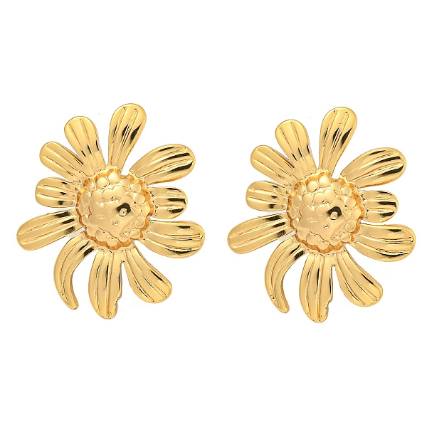 PandaHall 304 Stainless Steel Ear Studs, Flower, Golden, 25x27mm 304 Stainless Steel Flower
PandaHall 304 Stainless Steel Ear Studs, Flower, Golden, 25x27mm 304 Stainless Steel Flower