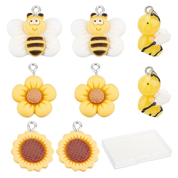 PandaHall SUNNYCLUE 40Pcs 4 Style Resin Pendants, with Platinum Iron Peg Bail, Flower & Bee, Mixed Color, 19~25x15~24x5~10mm, hole: 1.8~2mm..., Multicolor
PandaHall SUNNYCLUE 40Pcs 4 Style Resin Pendants, with Platinum Iron Peg Bail, Flower & Bee, Mixed Color, 19~25x15~24x5~10mm, hole: 1.8~2mm..., Multicolor