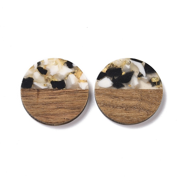 PandaHall Transparent Resin & Walnut Wood Pendants, with Gold Foil, Flat Round Charm, Black, 28x3mm, Hole: 2mm Resin+Wood Flat Round Black
PandaHall Transparent Resin & Walnut Wood Pendants, with Gold Foil, Flat Round Charm, Black, 28x3mm, Hole: 2mm Resin+Wood Flat Round Black