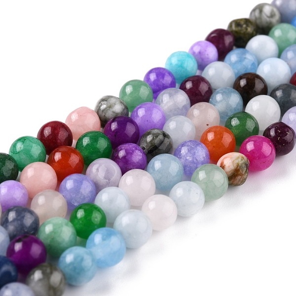 PandaHall Natural White Jade Beads, Round, Dyed, Colorful, 6mm, Hole: 1mm, about 58~61pcs/strand, 37.5~38.5cm White Jade Round
PandaHall Natural White Jade Beads, Round, Dyed, Colorful, 6mm, Hole: 1mm, about 58~61pcs/strand, 37.5~38.5cm White Jade Round
