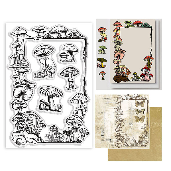 PandaHall GLOBLELAND Vintage Mushroom Frame Clear Stamps Mushroom Silicone Stamps Rubber Transparent Rubber Seal Stamps for Card Making DIY...
PandaHall GLOBLELAND Vintage Mushroom Frame Clear Stamps Mushroom Silicone Stamps Rubber Transparent Rubber Seal Stamps for Card Making DIY...
