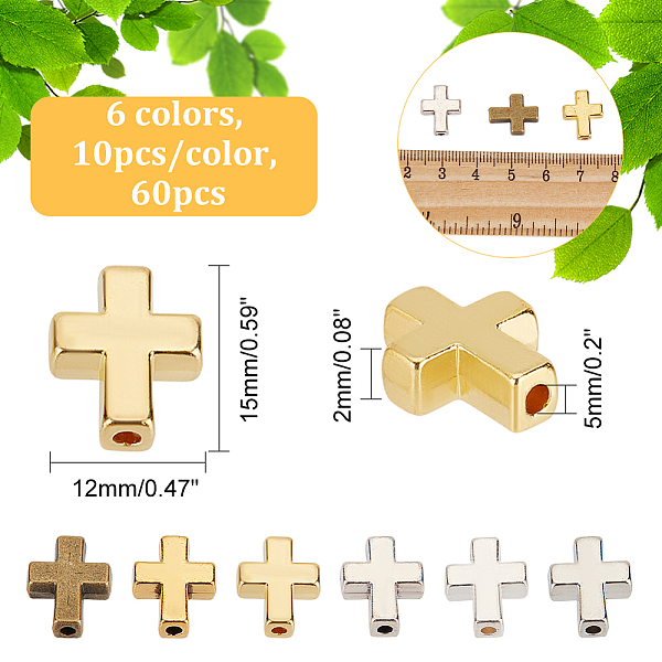PandaHall HOBBIESAY 60Pcs 6 Colors Cross Spacer Beads Alloy Golden Silvery Crucifix Cross Charm Big Hole Tibetan Cross Holy Charm Beads for...
PandaHall HOBBIESAY 60Pcs 6 Colors Cross Spacer Beads Alloy Golden Silvery Crucifix Cross Charm Big Hole Tibetan Cross Holy Charm Beads for...