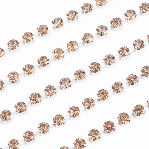 PandaHall Brass Rhinestone Strass Chains, Rhinestone Cup Chain, 2880pcs Rhinestone/bundle, Grade A, Silver Color Plated, Lt.Col,Topaz, 2mm..., Yellow
PandaHall Brass Rhinestone Strass Chains, Rhinestone Cup Chain, 2880pcs Rhinestone/bundle, Grade A, Silver Color Plated, Lt.Col,Topaz, 2mm..., Yellow