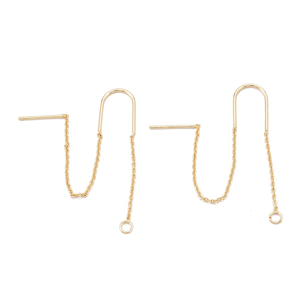 PandaHall Brass Stud Earring Findings, Ear Thread with U-shape Link & Loop, Long-Lasting Plated, Real 18K Gold Plated, 74.5mm, Hole: 2mm...
PandaHall Brass Stud Earring Findings, Ear Thread with U-shape Link & Loop, Long-Lasting Plated, Real 18K Gold Plated, 74.5mm, Hole: 2mm...