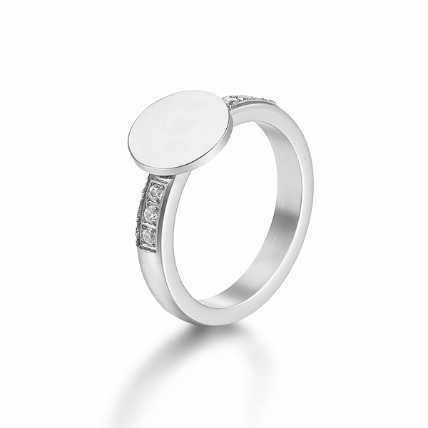 PandaHall Elegant Stainless Steel Round Rhinestone Ring Suitable for Daily Wear for Women, Platinum, US Size 7(17.3mm) Stainless Steel
PandaHall Elegant Stainless Steel Round Rhinestone Ring Suitable for Daily Wear for Women, Platinum, US Size 7(17.3mm) Stainless Steel