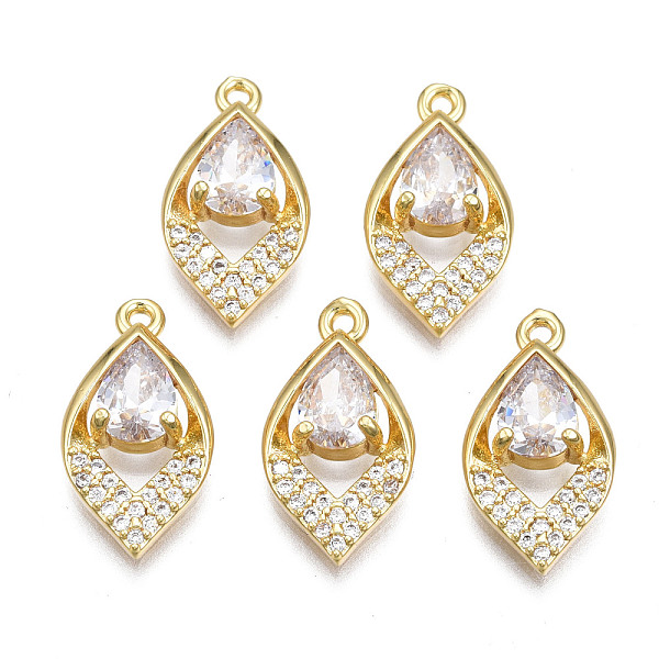 PandaHall Brass Micro Pave Clear Cubic Zirconia Pendants, Nickel Free, Horse Eye, Real 18K Gold Plated, 18x10x3.5mm, Hole: 1.2mm Brass+Cubic...
PandaHall Brass Micro Pave Clear Cubic Zirconia Pendants, Nickel Free, Horse Eye, Real 18K Gold Plated, 18x10x3.5mm, Hole: 1.2mm Brass+Cubic...