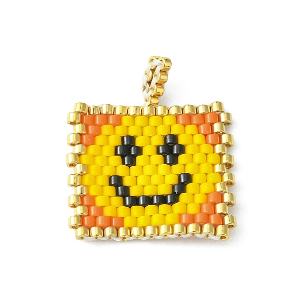 PandaHall Handmade MIYUKI Japanese Seed Loom Pattern Seed Beads, Rectangle with Smiling Face Pendants, Orange Red, 24x20.5x2mm, Hole: 2.5mm...
PandaHall Handmade MIYUKI Japanese Seed Loom Pattern Seed Beads, Rectangle with Smiling Face Pendants, Orange Red, 24x20.5x2mm, Hole: 2.5mm...
