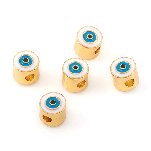 PandaHall Brass Enamel Beads, Column with Eye, Real 18K Gold Plated, 7.5x7mm, Hole: 2.5mm Brass+Enamel Column Blue
PandaHall Brass Enamel Beads, Column with Eye, Real 18K Gold Plated, 7.5x7mm, Hole: 2.5mm Brass+Enamel Column Blue