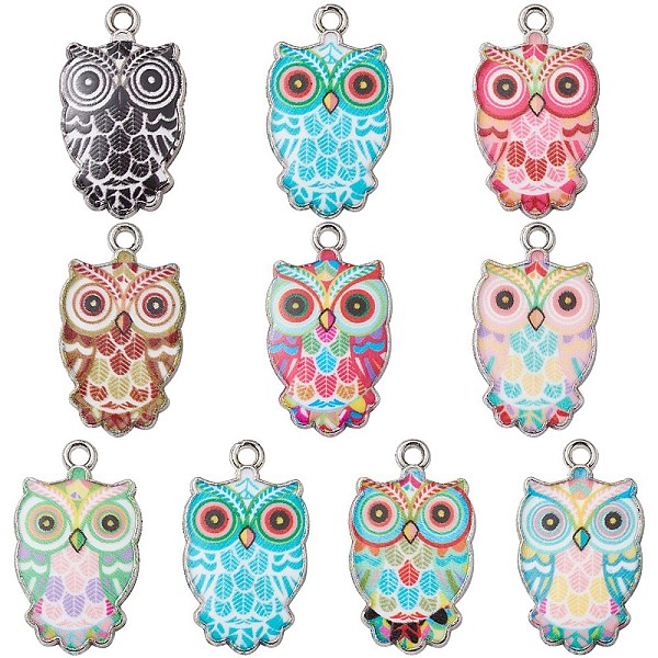 PandaHall Printed Alloy Pendants, Platinum, Owl Charm, Mixed Color, 23x13.5x2mm, Hole: 1.7mm Alloy Owl Multicolor
PandaHall Printed Alloy Pendants, Platinum, Owl Charm, Mixed Color, 23x13.5x2mm, Hole: 1.7mm Alloy Owl Multicolor