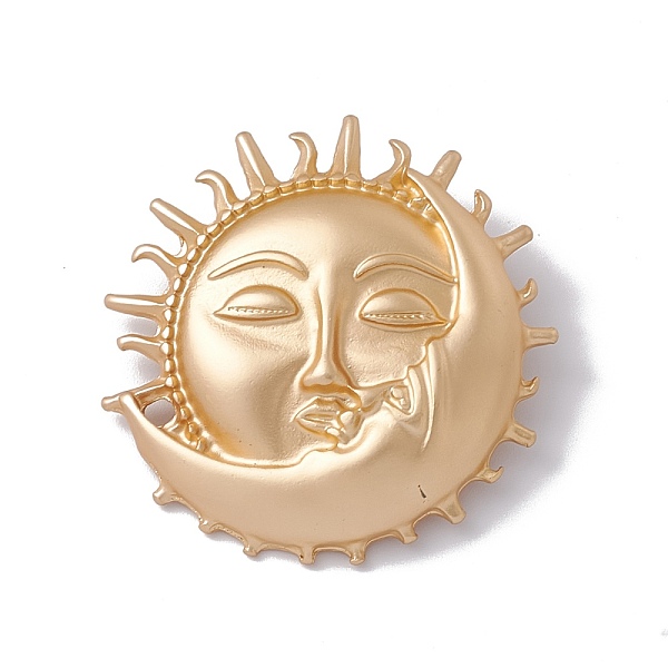 PandaHall Alloy Moon and Sun Lapel Pin, Creative Badge for Backpack Clothes, Matte Gold Color, 47.5x46.5x7.5mm Alloy
PandaHall Alloy Moon and Sun Lapel Pin, Creative Badge for Backpack Clothes, Matte Gold Color, 47.5x46.5x7.5mm Alloy