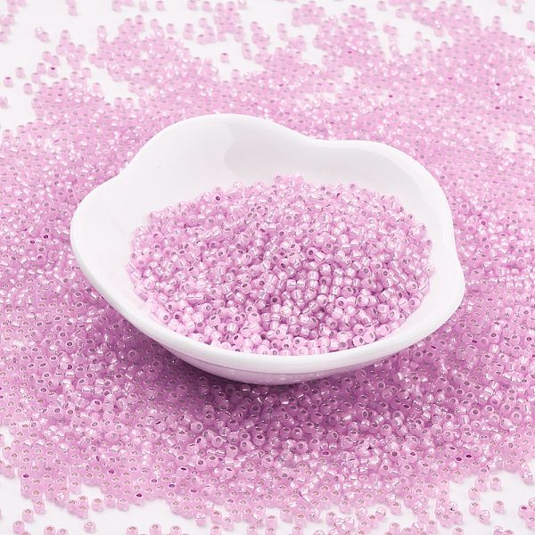 PandaHall TOHO Japanese Seed Beads, Round, 11/0, (2105) Silver Lined Pink Opal, 2x1.5mm, Hole: 0.5mm, about 42000pcs/pound Glass Purple
PandaHall TOHO Japanese Seed Beads, Round, 11/0, (2105) Silver Lined Pink Opal, 2x1.5mm, Hole: 0.5mm, about 42000pcs/pound Glass Purple