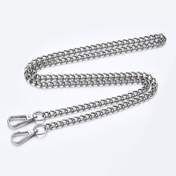 PandaHall Bag Chains Straps, Iron Curb Link Chains, with Alloy Swivel Clasps, for Bag Replacement Accessories, Platinum, 1190x8.5mm Iron
PandaHall Bag Chains Straps, Iron Curb Link Chains, with Alloy Swivel Clasps, for Bag Replacement Accessories, Platinum, 1190x8.5mm Iron