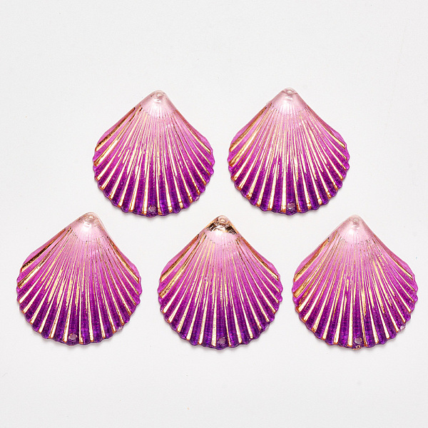 PandaHall Transparent Acrylic Links connectors, with Plated Bottom, Scallop Shape, Medium Violet Red, 35x32x5mm, Hole: 1.2mm Acrylic Shell...
PandaHall Transparent Acrylic Links connectors, with Plated Bottom, Scallop Shape, Medium Violet Red, 35x32x5mm, Hole: 1.2mm Acrylic Shell...