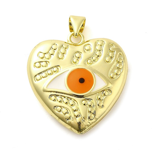PandaHall Real 18K Gold Plated Brass Pendants, with Enamel, Heart with Eye Charm, Dark Orange, 25x23.5x6mm, Hole: 5x3.5mm Brass+Enamel Heart
PandaHall Real 18K Gold Plated Brass Pendants, with Enamel, Heart with Eye Charm, Dark Orange, 25x23.5x6mm, Hole: 5x3.5mm Brass+Enamel Heart