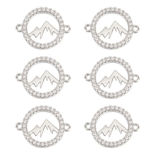 PandaHall Unicraftale 6Pcs Brass Micro Pave Clear Cubic Zirconia Connector Charms, Lead Free & Nickel Free & Cadmium Free, Hollow Flat Round...
PandaHall Unicraftale 6Pcs Brass Micro Pave Clear Cubic Zirconia Connector Charms, Lead Free & Nickel Free & Cadmium Free, Hollow Flat Round...