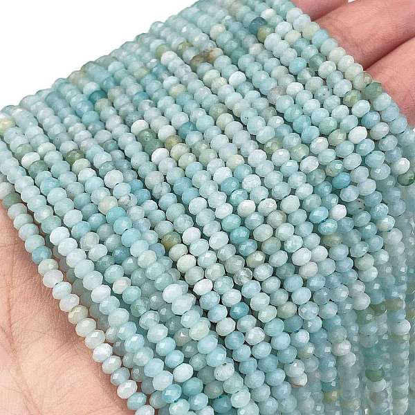 PandaHall Natural Flower Amazonite Beads Strands, Faceted, Rondelle, 3x2~2.5mm, Hole: 0.6mm, about 165pcs/strand, 15.35 inch(39cm) Flower...
PandaHall Natural Flower Amazonite Beads Strands, Faceted, Rondelle, 3x2~2.5mm, Hole: 0.6mm, about 165pcs/strand, 15.35 inch(39cm) Flower...
