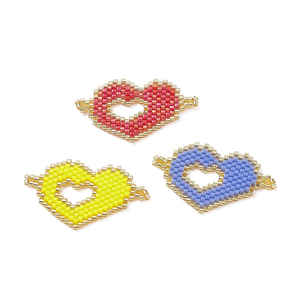 PandaHall 3Pcs 3 Style Handmade Loom Pattern MIYUKI Seed Beads, Heart Links Connector, for Valentine's Day, Mixed Color, 21x37x2mm, Hole..., Multicolor
PandaHall 3Pcs 3 Style Handmade Loom Pattern MIYUKI Seed Beads, Heart Links Connector, for Valentine's Day, Mixed Color, 21x37x2mm, Hole..., Multicolor