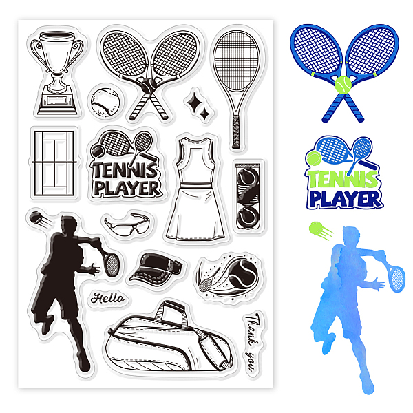 PandaHall Custom PVC Plastic Clear Stamps, for DIY Scrapbooking, Photo Album Decorative, Cards Making, Tennis, 160x110x3mm Plastic Tennis...
PandaHall Custom PVC Plastic Clear Stamps, for DIY Scrapbooking, Photo Album Decorative, Cards Making, Tennis, 160x110x3mm Plastic Tennis...