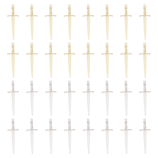 PandaHall Unicraftale 32Pcs 2 Colors Rack Plating Alloy Pendants, Sword with Skull, Mixed Color, 50.5x16x5mm, Hole: 1.8mm, 16pcs/color Alloy...
PandaHall Unicraftale 32Pcs 2 Colors Rack Plating Alloy Pendants, Sword with Skull, Mixed Color, 50.5x16x5mm, Hole: 1.8mm, 16pcs/color Alloy...