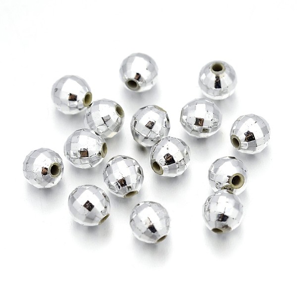 PandaHall Faceted Acrylic Beads, Round, Silver Color Plated, about 6mm wide, 6mm long, hole: 1mm, about 5000pcs/500g Acrylic Round Silver
PandaHall Faceted Acrylic Beads, Round, Silver Color Plated, about 6mm wide, 6mm long, hole: 1mm, about 5000pcs/500g Acrylic Round Silver