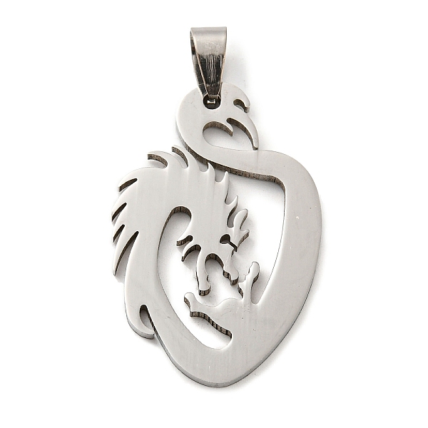 PandaHall 304 Stainless Steel Pendants, Dragon, Stainless Steel Color, 39.5x25.5x1.5mm, Hole: 9.5x4.5mm 304 Stainless Steel Dragon
PandaHall 304 Stainless Steel Pendants, Dragon, Stainless Steel Color, 39.5x25.5x1.5mm, Hole: 9.5x4.5mm 304 Stainless Steel Dragon