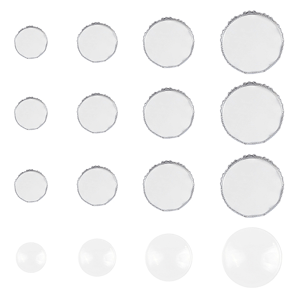 PandaHall Unicraftale DIY 304 Stainless Steel Cabochon Making Kits, include Lace Edge Bezel Cups, Cabochon Settings, with Transparent Glass...
PandaHall Unicraftale DIY 304 Stainless Steel Cabochon Making Kits, include Lace Edge Bezel Cups, Cabochon Settings, with Transparent Glass...