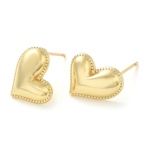 PandaHall Rack Plating Brass Stud Earring, Long-Lasting Plated, Cadmium Free & Lead Free, Heart, Real 18K Gold Plated, 11x14mm Brass Heart
PandaHall Rack Plating Brass Stud Earring, Long-Lasting Plated, Cadmium Free & Lead Free, Heart, Real 18K Gold Plated, 11x14mm Brass Heart