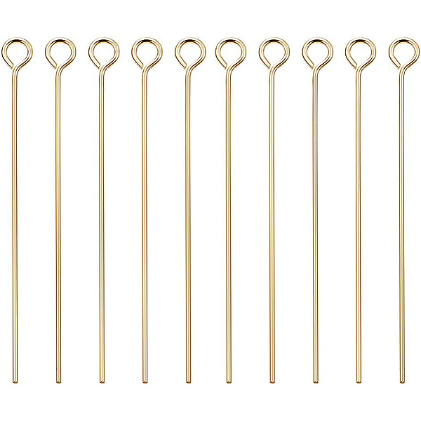 PandaHall BENECREAT 100PCS 18K Real Gold Plated Eye Pins 21 Gauge Open Eye pins for DIY Jewelry Making Findings - 45mm (1.8") Long Brass
PandaHall BENECREAT 100PCS 18K Real Gold Plated Eye Pins 21 Gauge Open Eye pins for DIY Jewelry Making Findings - 45mm (1.8") Long Brass