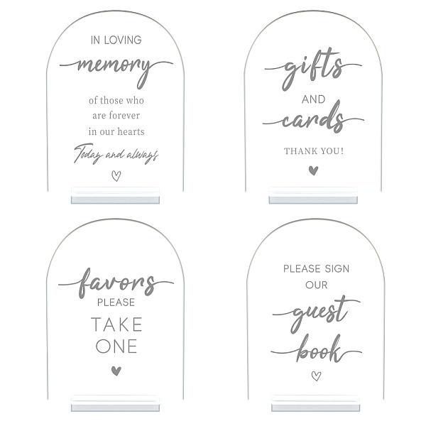 PandaHall OLYCRAFT 4Pcs 5x7 Inch Acrylic Wedding Signs with Stands Clear Acrylic Wedding Reception Signs Guest Book Sign Gifts and Cards...
PandaHall OLYCRAFT 4Pcs 5x7 Inch Acrylic Wedding Signs with Stands Clear Acrylic Wedding Reception Signs Guest Book Sign Gifts and Cards...