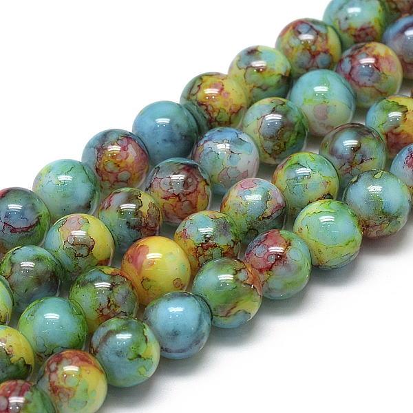 PandaHall Baking Painted Glass Beads Strands, Swirl Glass Beads, Round, Light Sea Green, 8~8.5mm, Hole: 1.5mm, about 105pcs/strand, 31.8...
PandaHall Baking Painted Glass Beads Strands, Swirl Glass Beads, Round, Light Sea Green, 8~8.5mm, Hole: 1.5mm, about 105pcs/strand, 31.8...