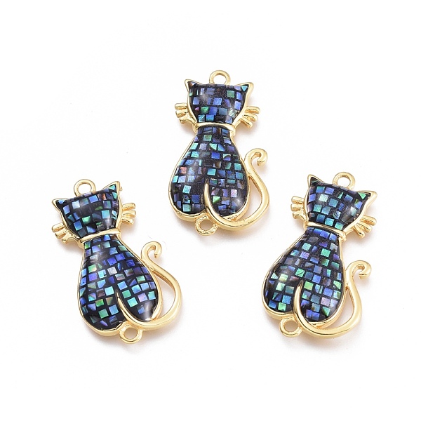 PandaHall Brass Links Connectors, with Natural Paua Shell/Abalone Shell, Long-Lasting Plated, Cat, Colorful, Golden, 27.3x14.5x3.5mm, Hole...
PandaHall Brass Links Connectors, with Natural Paua Shell/Abalone Shell, Long-Lasting Plated, Cat, Colorful, Golden, 27.3x14.5x3.5mm, Hole...
