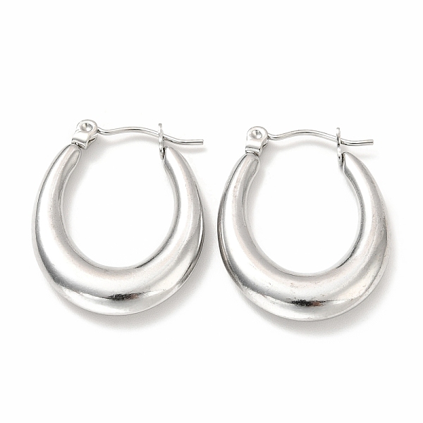 PandaHall 304 Stainless Steel Chunky Oval Hoop Earrings for Women, Stainless Steel Color, 26x20x4mm, Pin: 0.7mm 304 Stainless Steel Oval
PandaHall 304 Stainless Steel Chunky Oval Hoop Earrings for Women, Stainless Steel Color, 26x20x4mm, Pin: 0.7mm 304 Stainless Steel Oval