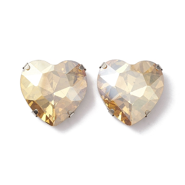 PandaHall Brass Glass Cabochons, Heart, Faceted, Light Goldenrod Yellow, 27x27x11~11.5mm Glass Heart
PandaHall Brass Glass Cabochons, Heart, Faceted, Light Goldenrod Yellow, 27x27x11~11.5mm Glass Heart
