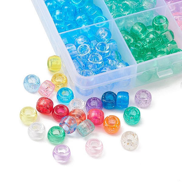PandaHall 600Pcs 24 Style Transparent Plastic Beads, with Glitter Powder, Barrel, Mixed Color, 9x6mm, Hole: 3.8mm, 25pcs/style Plastic..., Multicolor
PandaHall 600Pcs 24 Style Transparent Plastic Beads, with Glitter Powder, Barrel, Mixed Color, 9x6mm, Hole: 3.8mm, 25pcs/style Plastic..., Multicolor
