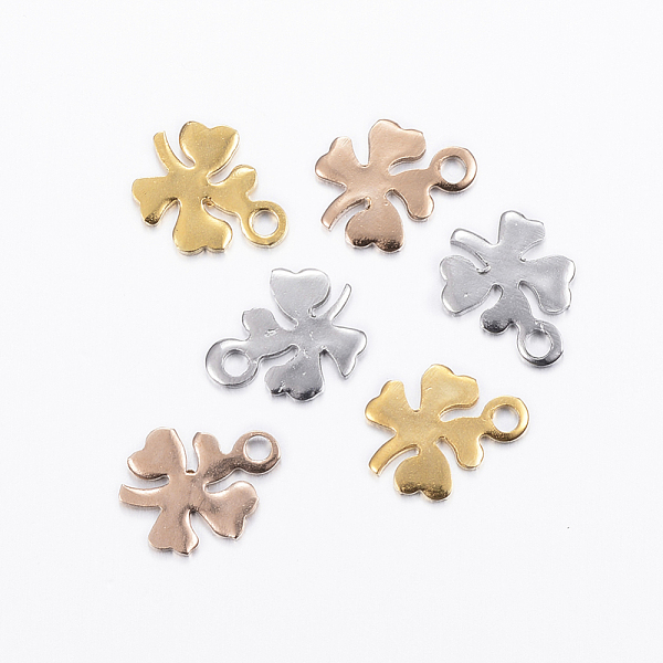 PandaHall 304 Stainless Steel Charms, Clover, Mixed Color, 11x8x1mm, Hole: 1mm 304 Stainless Steel Clover
PandaHall 304 Stainless Steel Charms, Clover, Mixed Color, 11x8x1mm, Hole: 1mm 304 Stainless Steel Clover