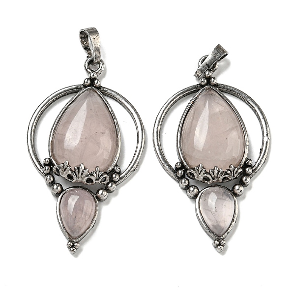 PandaHall Natural Rose Quartz Pendants, Rack Plating Brass Teardrop Charms, Antique Silver, Cadmium Free & Lead Free, 49.5x28x7mm, Hole...
PandaHall Natural Rose Quartz Pendants, Rack Plating Brass Teardrop Charms, Antique Silver, Cadmium Free & Lead Free, 49.5x28x7mm, Hole...