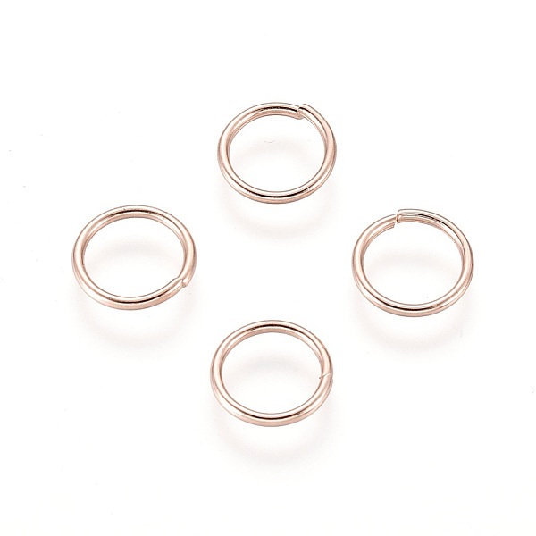 PandaHall 304 Stainless Steel Open Jump Rings, Rose Gold, 8x0.9mm, Inner Diameter: 6.5mm 304 Stainless Steel
PandaHall 304 Stainless Steel Open Jump Rings, Rose Gold, 8x0.9mm, Inner Diameter: 6.5mm 304 Stainless Steel