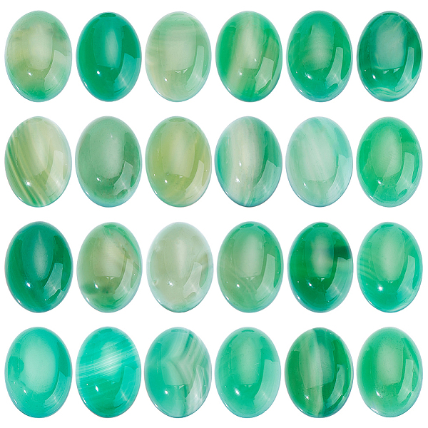 PandaHall Fingerinspire 24Pcs Natural Striped Agate/Banded Agate Cabochons, Dyed, Oval, Sea Green, 18x13x8mm Banded Agate Oval
PandaHall Fingerinspire 24Pcs Natural Striped Agate/Banded Agate Cabochons, Dyed, Oval, Sea Green, 18x13x8mm Banded Agate Oval