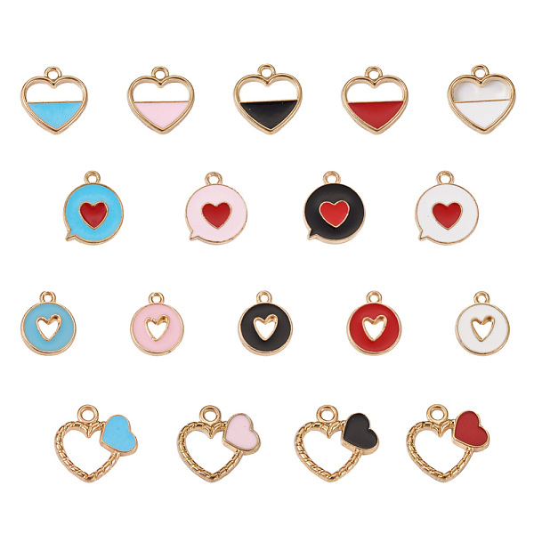 PandaHall Cheriswelry 72Pcs 18 Style Alloy Enamel Charms & Pendants, Heart, Flat Round with Hollow Heart, Mixed Color, 4pcs/style..., Multicolor
PandaHall Cheriswelry 72Pcs 18 Style Alloy Enamel Charms & Pendants, Heart, Flat Round with Hollow Heart, Mixed Color, 4pcs/style..., Multicolor