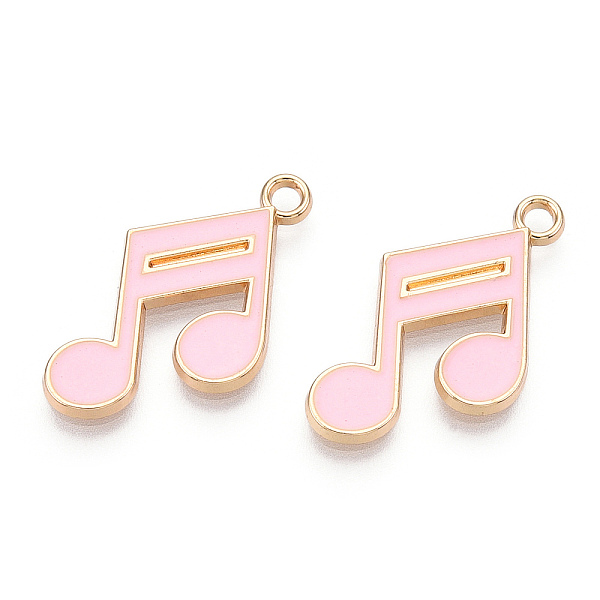 PandaHall Alloy Pendants, with Enamel, Light Gold, Musical Note, Pink, 16x22x2mm, Hole: 1.8mm Alloy+Enamel Musical Note Pink
PandaHall Alloy Pendants, with Enamel, Light Gold, Musical Note, Pink, 16x22x2mm, Hole: 1.8mm Alloy+Enamel Musical Note Pink