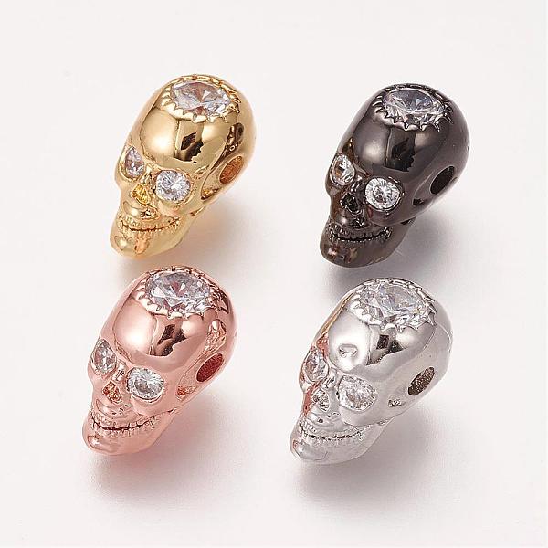 PandaHall Brass Micro Pave Cubic Zirconia Beads, Skull, Mixed Color, 14x8x9.5mm, Hole: 2mm Brass+Cubic Zirconia Skull
PandaHall Brass Micro Pave Cubic Zirconia Beads, Skull, Mixed Color, 14x8x9.5mm, Hole: 2mm Brass+Cubic Zirconia Skull
