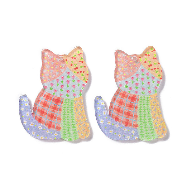 PandaHall Transparent Acrylic Pendant, Cat Shape with Flower, Colorful, 38x28x2.5mm, Hole: 1.5mm Acrylic Cat Shape
PandaHall Transparent Acrylic Pendant, Cat Shape with Flower, Colorful, 38x28x2.5mm, Hole: 1.5mm Acrylic Cat Shape