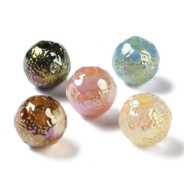 PandaHall Golden Metal Enlaced Opaque Acrylic Beads, Round, Mixed Color, 16x15mm, Hole: 4mm Acrylic Round Multicolor
PandaHall Golden Metal Enlaced Opaque Acrylic Beads, Round, Mixed Color, 16x15mm, Hole: 4mm Acrylic Round Multicolor