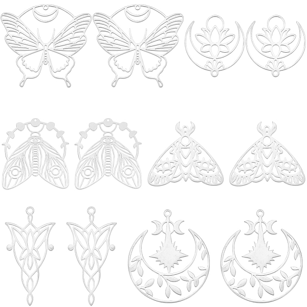 PandaHall SUNNYCLUE 24Pcs 6 Styles 201 Stainless Steel Pendants, Laser Cut, Mixed Shapes, Stainless Steel Color, 26~42x20.5~39.5x0.2~1mm...
PandaHall SUNNYCLUE 24Pcs 6 Styles 201 Stainless Steel Pendants, Laser Cut, Mixed Shapes, Stainless Steel Color, 26~42x20.5~39.5x0.2~1mm...