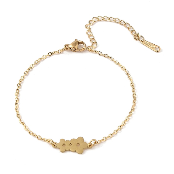 PandaHall 304 Stainless Steel Bracelets, Flower, Real 18K Gold Plated, 7 inch(17.7cm) 304 Stainless Steel Flower
PandaHall 304 Stainless Steel Bracelets, Flower, Real 18K Gold Plated, 7 inch(17.7cm) 304 Stainless Steel Flower
