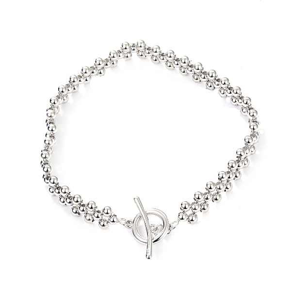 PandaHall Rhodium Plated 925 Sterling Silver Round Beaded Stretch Bracelets for Women, Platinum, 7-1/4 inch(18.5cm) Sterling Silver
PandaHall Rhodium Plated 925 Sterling Silver Round Beaded Stretch Bracelets for Women, Platinum, 7-1/4 inch(18.5cm) Sterling Silver