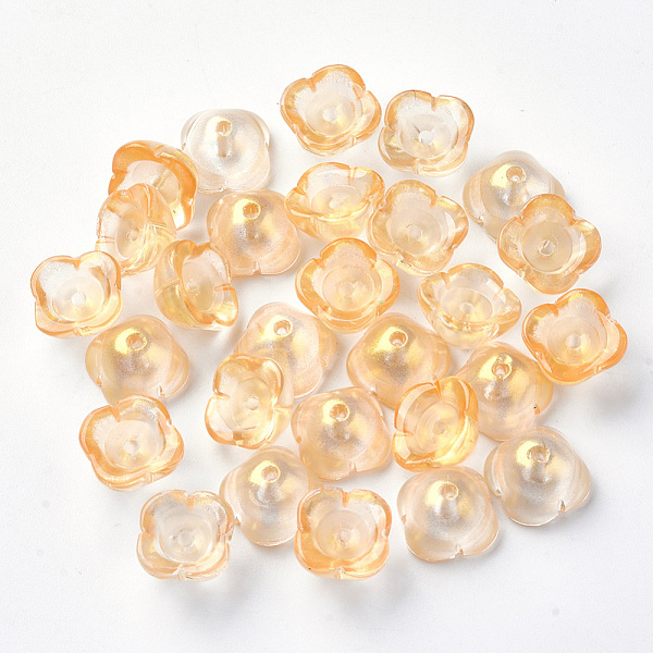PandaHall 4-Petal Transparent Spray Painted Glass Bead Caps, with Glitter Powder, Flower, Gold, 11.5x11.5x7mm, Hole: 1.6mm Glass Gold
PandaHall 4-Petal Transparent Spray Painted Glass Bead Caps, with Glitter Powder, Flower, Gold, 11.5x11.5x7mm, Hole: 1.6mm Glass Gold
