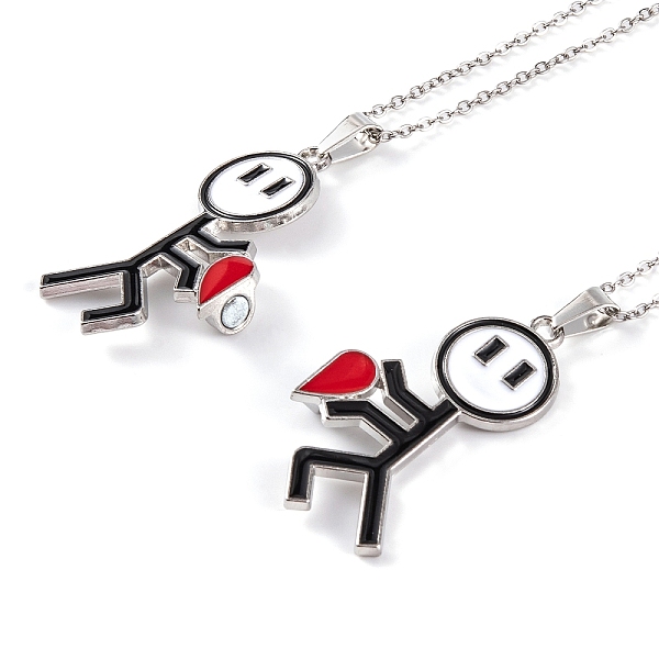 PandaHall Valentine's Day 2Pcs Alloy Enamel Magnetic Heart Pendant Necklaces, Cable Chains, Platinum, 23.62 inch(60cm) Alloy Heart
PandaHall Valentine's Day 2Pcs Alloy Enamel Magnetic Heart Pendant Necklaces, Cable Chains, Platinum, 23.62 inch(60cm) Alloy Heart