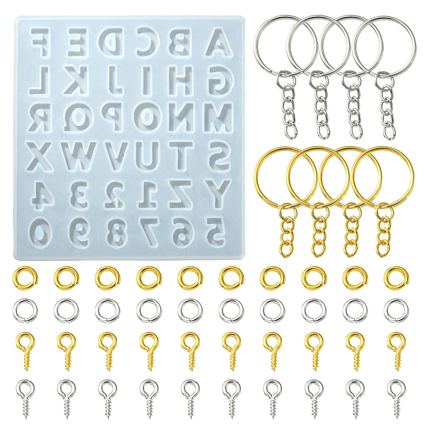 PandaHall DIY Keychain Making Kits, Inlcluding Alphabet & Number Pendant Silicone Molds, Iron Split Key Rings & Screw Eye Pin Peg Bails...
PandaHall DIY Keychain Making Kits, Inlcluding Alphabet & Number Pendant Silicone Molds, Iron Split Key Rings & Screw Eye Pin Peg Bails...