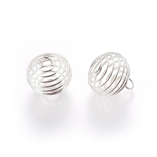 PandaHall Iron Wire Pendants, Spiral Bead Cage Pendants, Round, Silver, 15~16x14mm, Hole: 4~5mm Iron Round
PandaHall Iron Wire Pendants, Spiral Bead Cage Pendants, Round, Silver, 15~16x14mm, Hole: 4~5mm Iron Round
